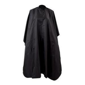 Hairdresser's cape for adjustable neck fit in washable fabric