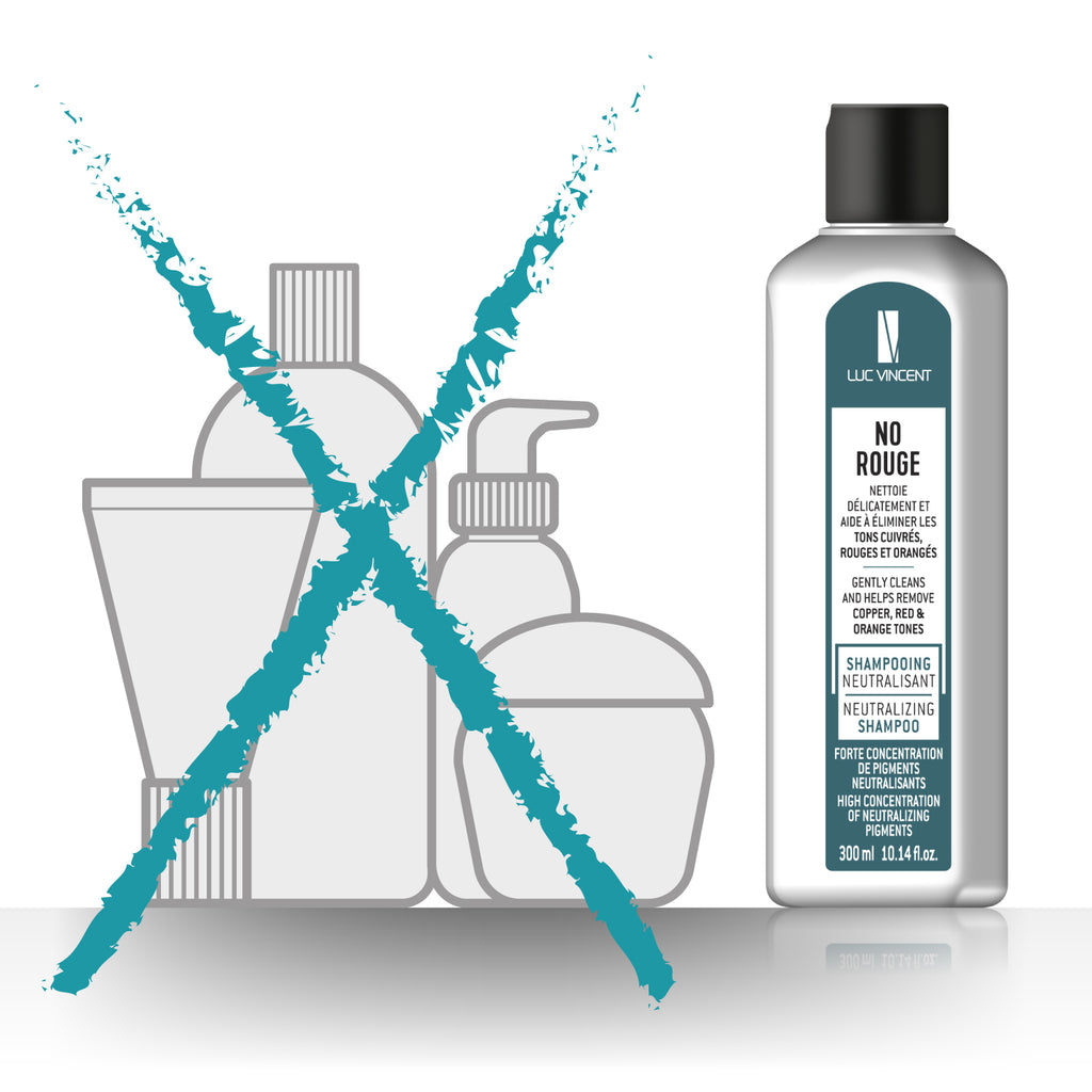 NO ROUGE SHAMPOO - Helps remove copper, red and orange tones