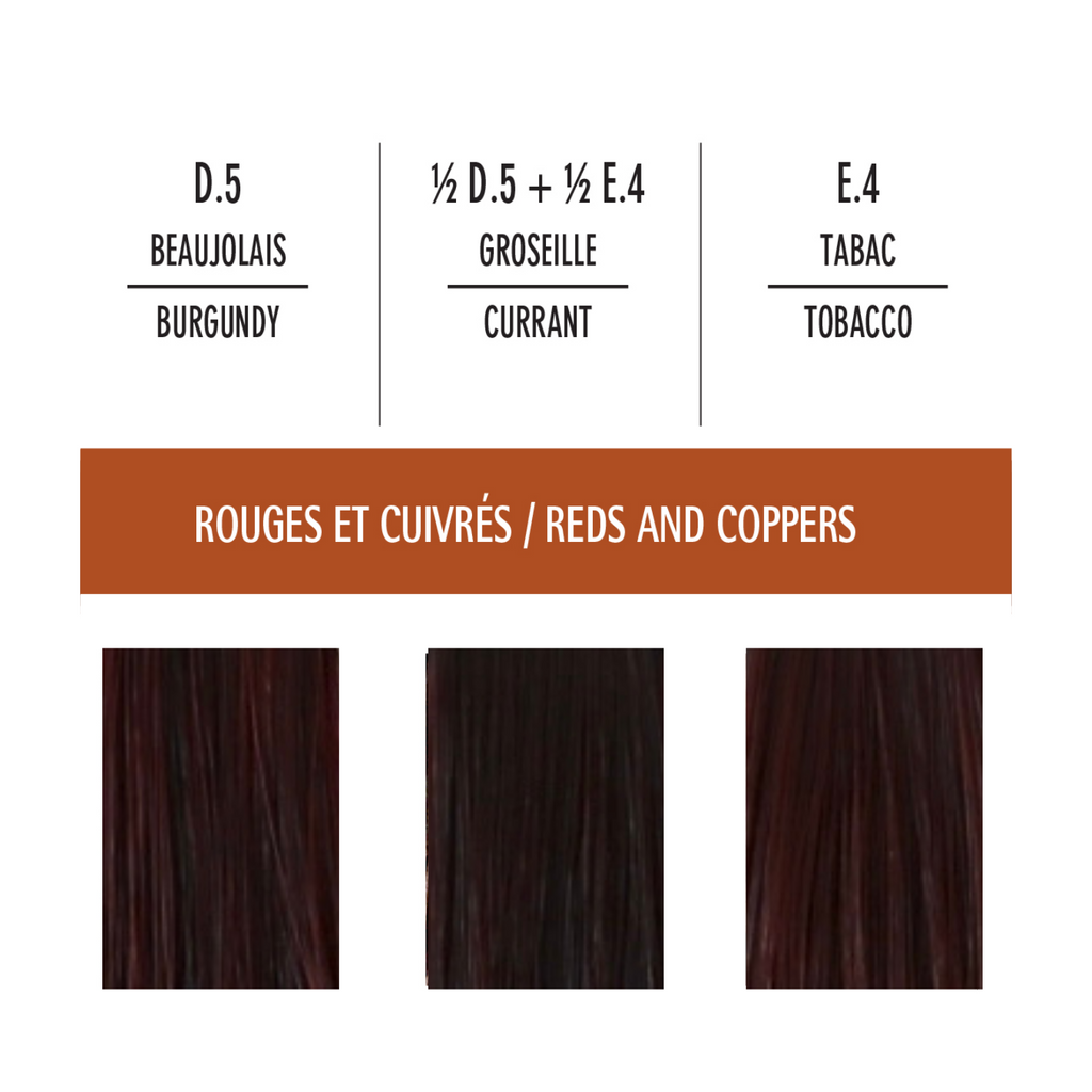 Coloring set: Optimal result - Red and copper colors